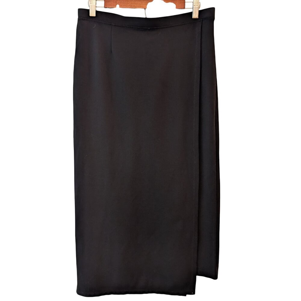 Betabrand Womens Sz L Black The Sassiest Crop Skort Skirt Overlay Leggings Pants